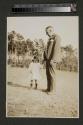 Walter Hubbell and unidentified child, Oak Lodge trip