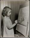 [Girl painting, Kindergarten]