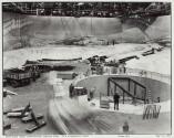 Snow Scene under Construction; film, "It's a Wonderful Life"—Stage #12.