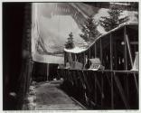 Gap between Set and Painted Backdrop; feature film, "It's a Wonderful Life"—Stage #12.