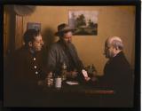 [Three men playing cards]