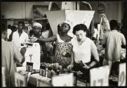 A department store in Leopoldville, Belgian Congo, is patronized by an occasional tourist, although its backbone of trade is from locals.