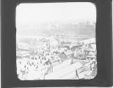 Paris Exposition 1889 Panorama of exposition with Seine River in distance