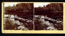[Man fishing by dam]