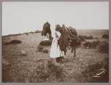 [Man standing next to horse]