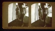 [Will Connell (foreground) and companion, motocycle trip, California]