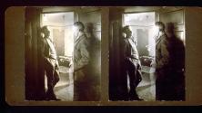 [Two men, interior (double exposure experiment)]