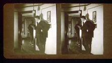 [Flash experiment, interior with Wallace Clendenen and another man]