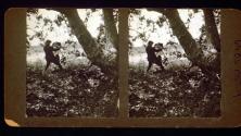 [Will Connell, photographing in wooded area, California]