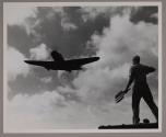 WAR TIME SCENES ABOARD A MODERN AIR-CRAFT CARRIER