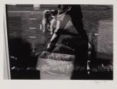 [Window reflection self-portrait with dog]