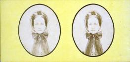[Woman wearing bonnet]