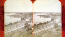 Rock Island Arsenal - View from the Tower of Storehouse.  A. Main Avenue, entrance gates &c.