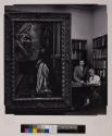 [Dr. Carl D. Hersey and student  with El Greco painting at Memorial Art Gallery]