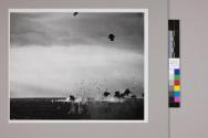 [War plane over ocean]