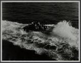 Amphibious vehicle in water
