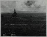 [Ships and amphibious tanks at sea]