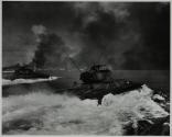 Amphibious tank at sea