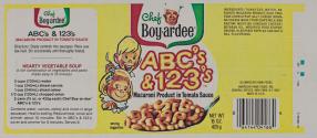 Chef 123 Brand ABC's & Boy-ar-dee's