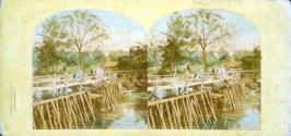 Rustic Bridge, Sleepy Hollow. Scene of Washington Irving's "Headless Man"