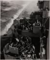 [Another Close One - Antiaircraft gunners on board watch a Zero bore in on Admiral William F. Halsey's flagship, the U.S.S. Missouri, somewhere in the Pacific. A moment later, using one of the two ikaze tactics - a water-skimming approach with a ...]