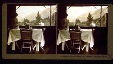 A Dining Room Scene in Glacier National Park, Montana