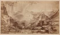 Photographic copy of painting, "Chasm of the Colorado" painted by Thomas Moran, 1873.