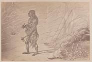 Photographic copy of a sketch "Neanderthal Man" by Ernest Grisel (?)