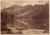 Snow Mass Mountain & Elk Lake, Elk Mountains. Head of Left Fork of Rock Creek.