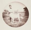 [Boy with large dog]
