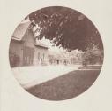 [Exterior view of barn from lawn]