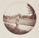 [Man looking at lawn]