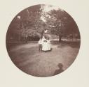 [Children's group portrait on lawn]
