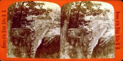 Looking through cleft in Prospect Rock