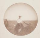 Langdon on donkey, El Kab