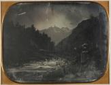 [Landscape with mountains, trees, and river]