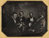 [Four men playing cards]