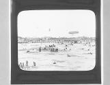 ZW. British airship flying over Ostend.