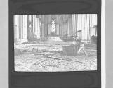 ZW. Rheims. Nave & High altar after bombardment.