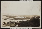[A village along the water at high tide]