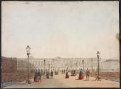 Le Pont des Arts, Le Louvre et l'Institut, Paris