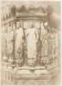 Cathédrale de Reims, figures d'un des Contreforts du Portail Principal