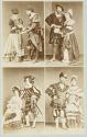 [Costumed people (uncut sheet of cartes de visite)]