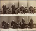 [Man and priest (uncut sheet of cartes de visite)]