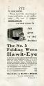 Blair Camera Company advertisement for the No. 3 Folding Weno Hawk-Eye Camera
