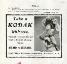 Advertisement for Kodak photography featuring the Kodak Girl