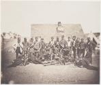 [British officers with a fusiliers regiment]
