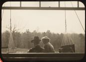 Couple on porch, Oak Lodge Trip