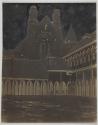 Cloister and gable of the Knight's Hall, Mont Saint-Michel