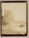 [Lake and boat, possibly near Antwerp]